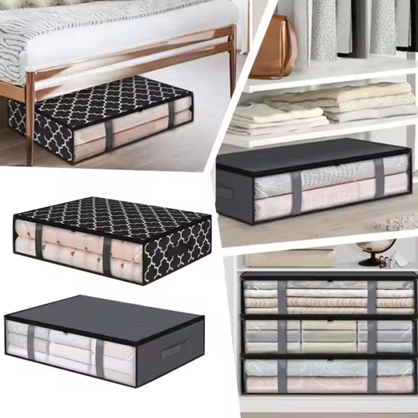 Foldable under bed storage bag