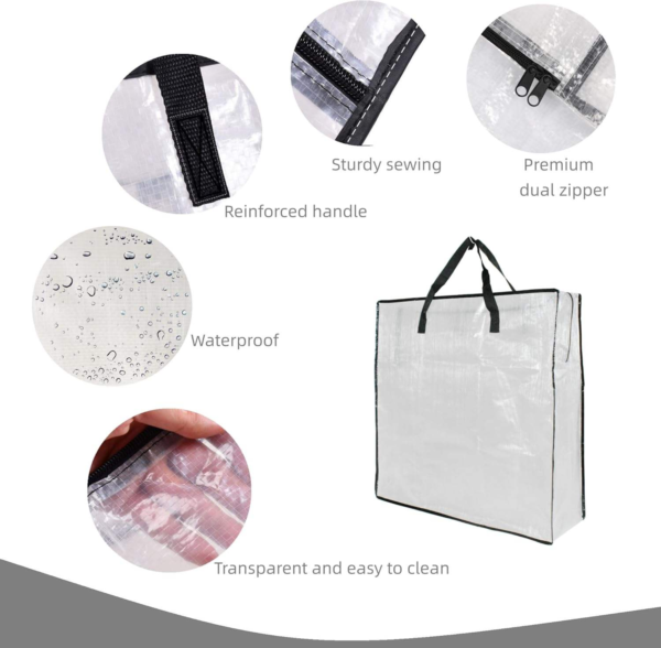 Customized Clear Christmas Decoration Moving Bag - 图片 3