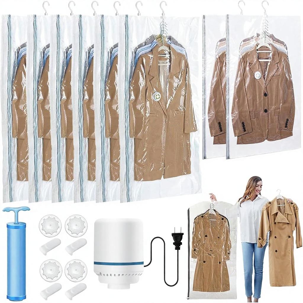 12-Pack Transparent Vacuum Bags