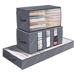 Large PVC and fabric under bed storage bags