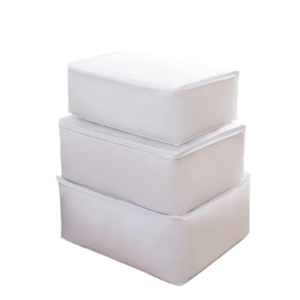 Solid color plastic clothing storage bag