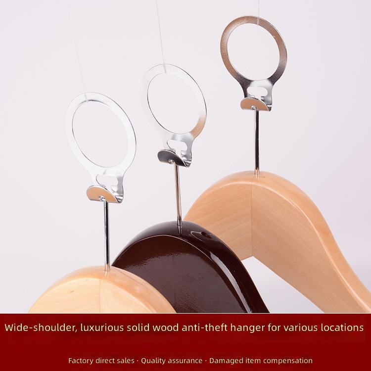 Thick solid wood hotel clothes hanger - Image 3