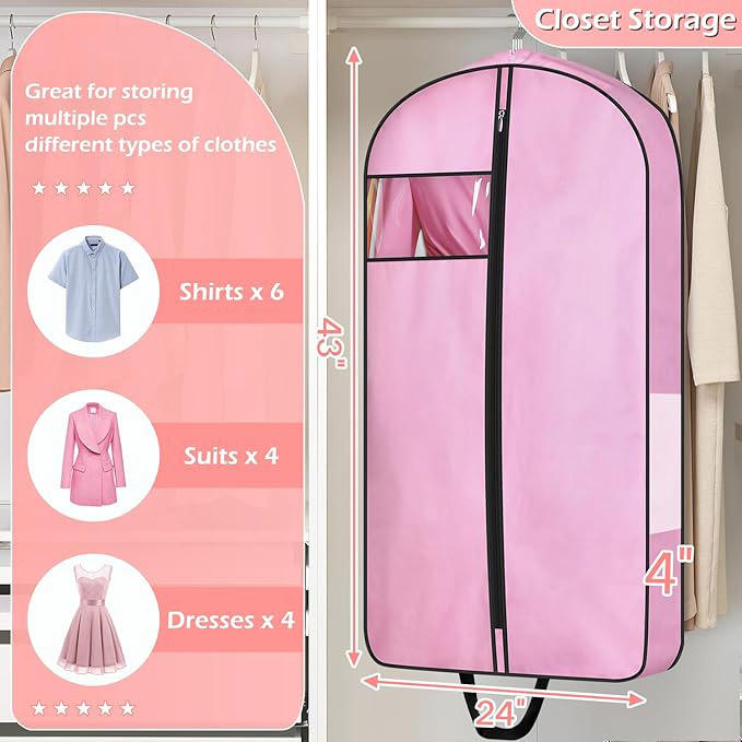 Pink Oxford fabric clothing bag - Image 2