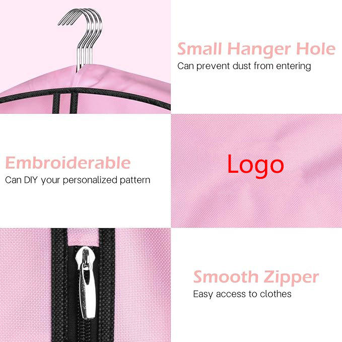 Pink Oxford fabric clothing bag - Image 3