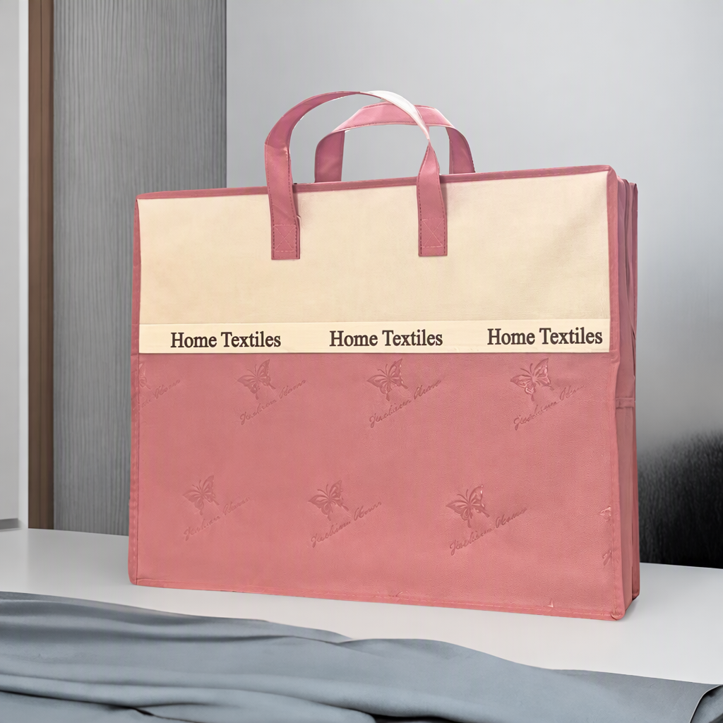 Winter bedding non-woven bag 3D embossed zipper - Image 3