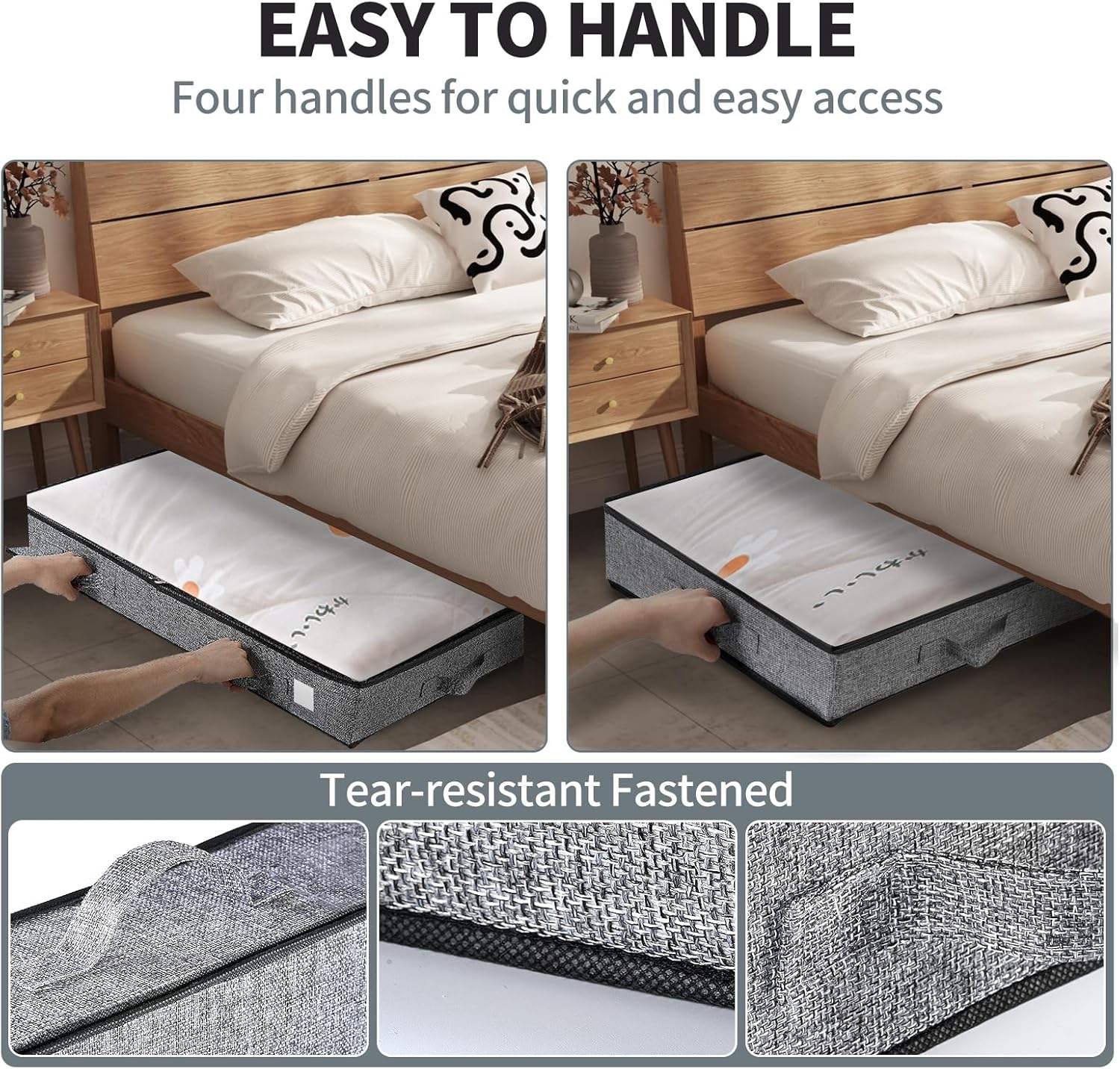 4.5 inch low profile storage container with sturdy bottom sidewall for clothes - Image 4