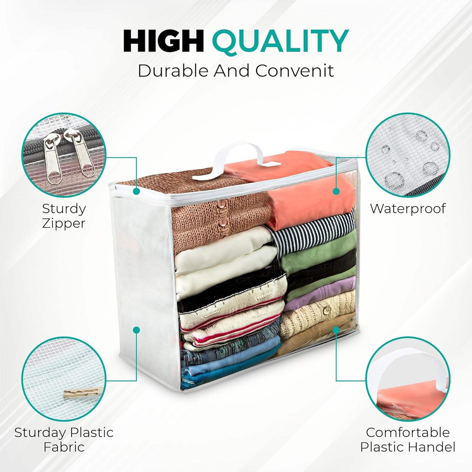 VitalUp 3-Piece Zipper Storage Bag - Image 5