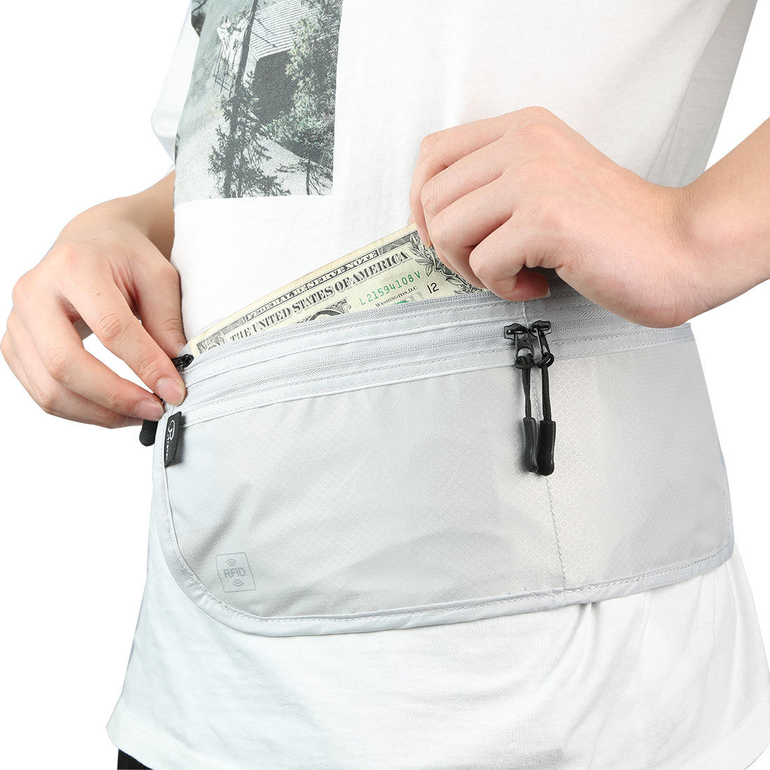 Multi functional foldable nylon waist bag - Image 5