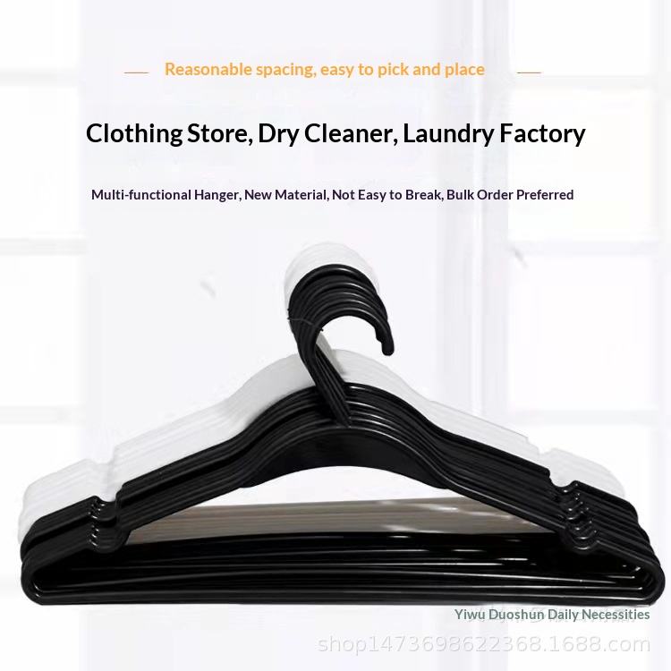 Disposable plastic adult clothes hanger