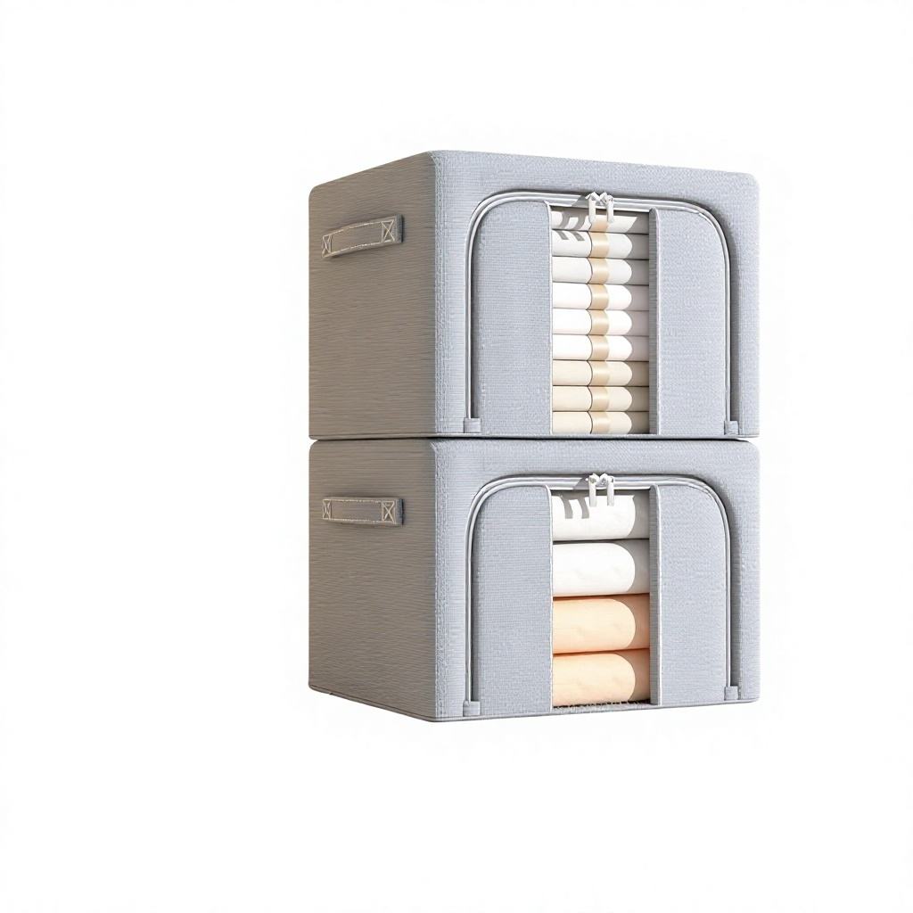 Clothing and bedding steel frame storage box