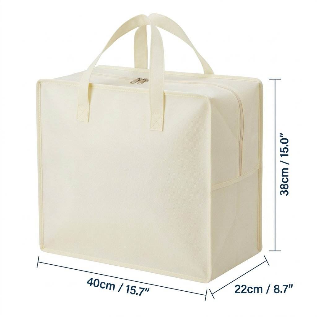 Foldable quilt cover with double zippers (40x22x38)