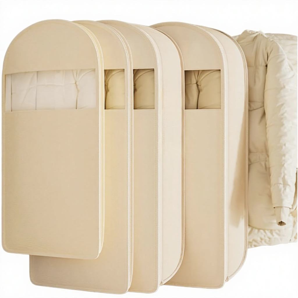 2-piece breathable PEVA zipper hanging pocket