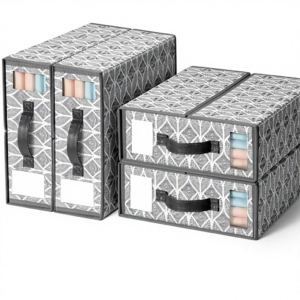 LAMU Modern Style 4-piece Folding Bed Sheet Storage Box