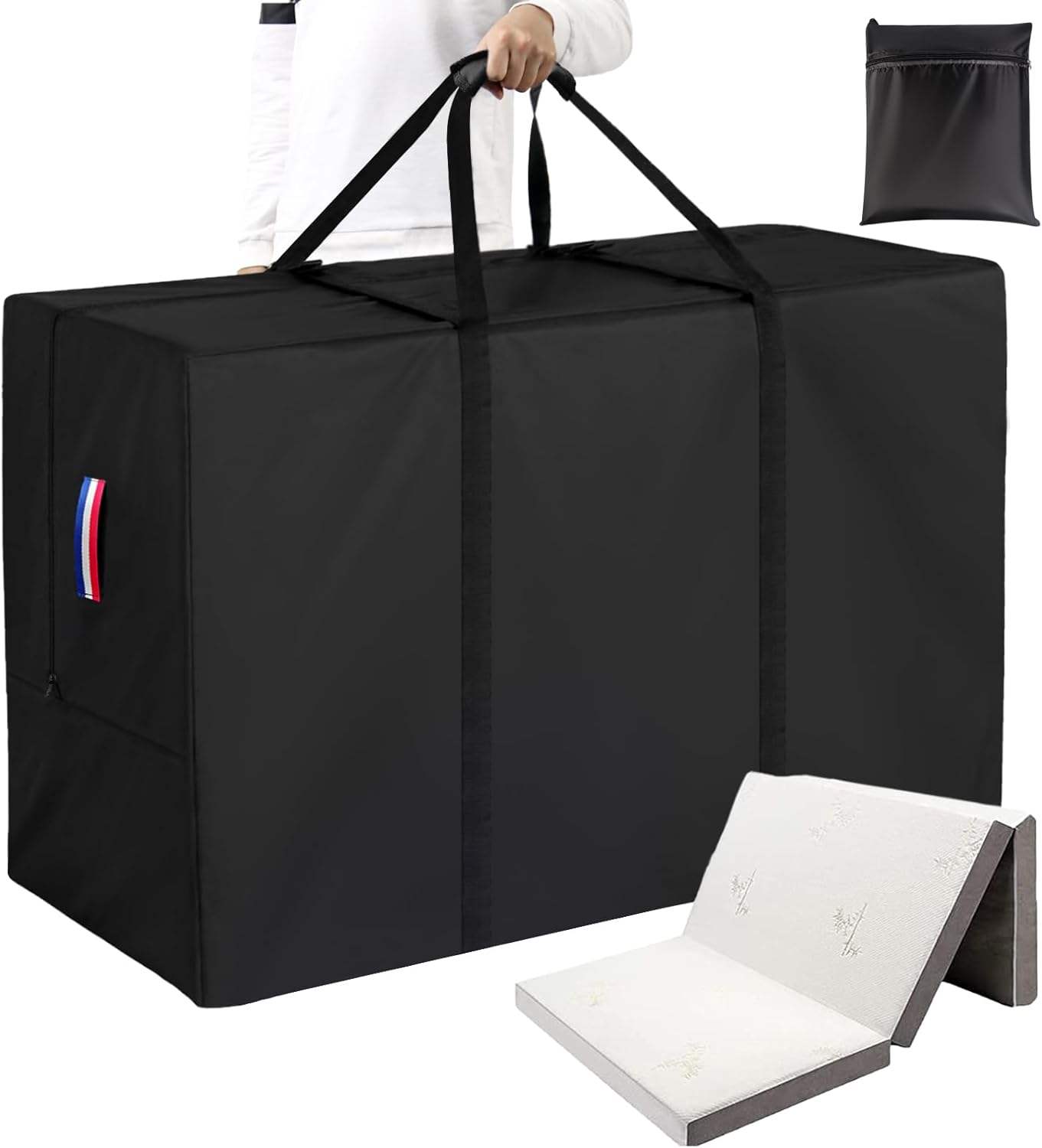 Iptienda Foldable Canvas Quilt Mattress and Mobile Storage Bag - Image 5