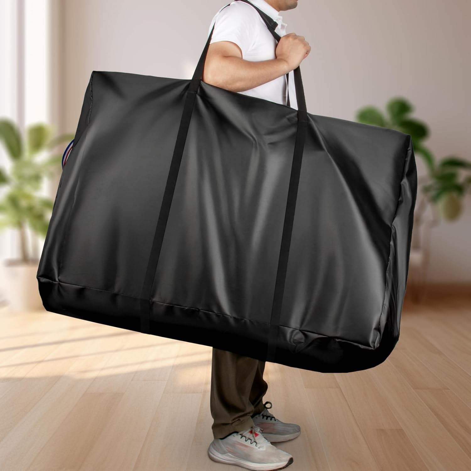 Iptienda Foldable Canvas Quilt Mattress and Mobile Storage Bag - Image 6