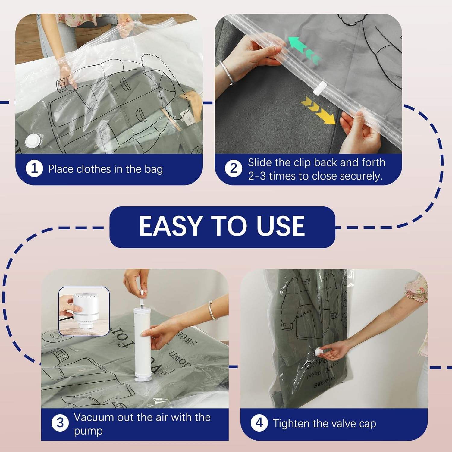 Gucass 6-piece hanging clothing storage bag - Image 6