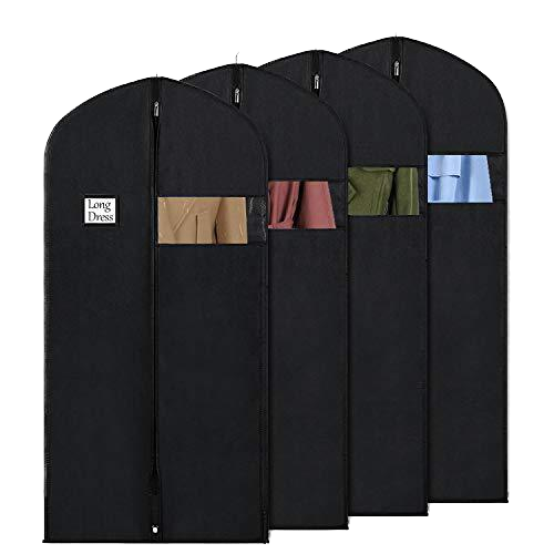 Black non-woven portable clothing bag