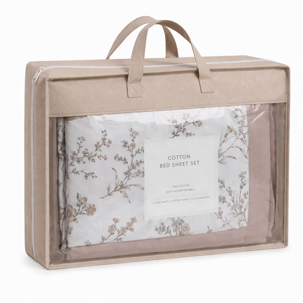 PVC non-woven fabric four piece set storage bag