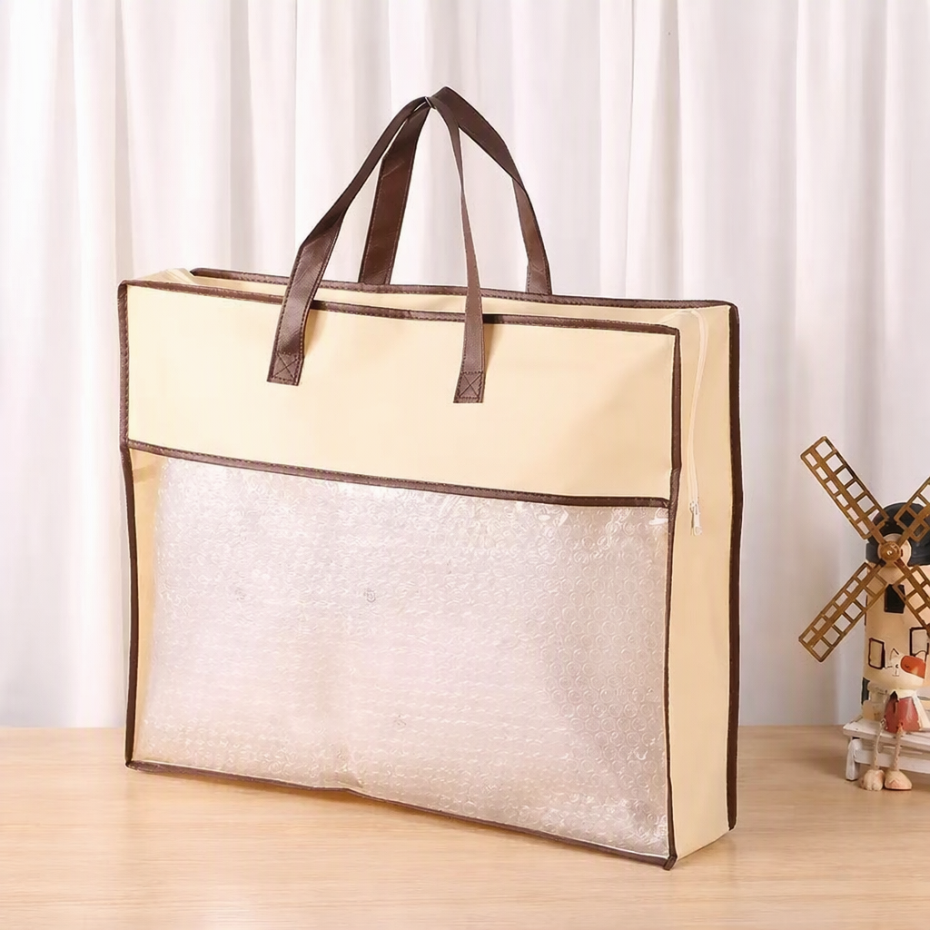 Non woven home textile zipper tote bag - Image 2