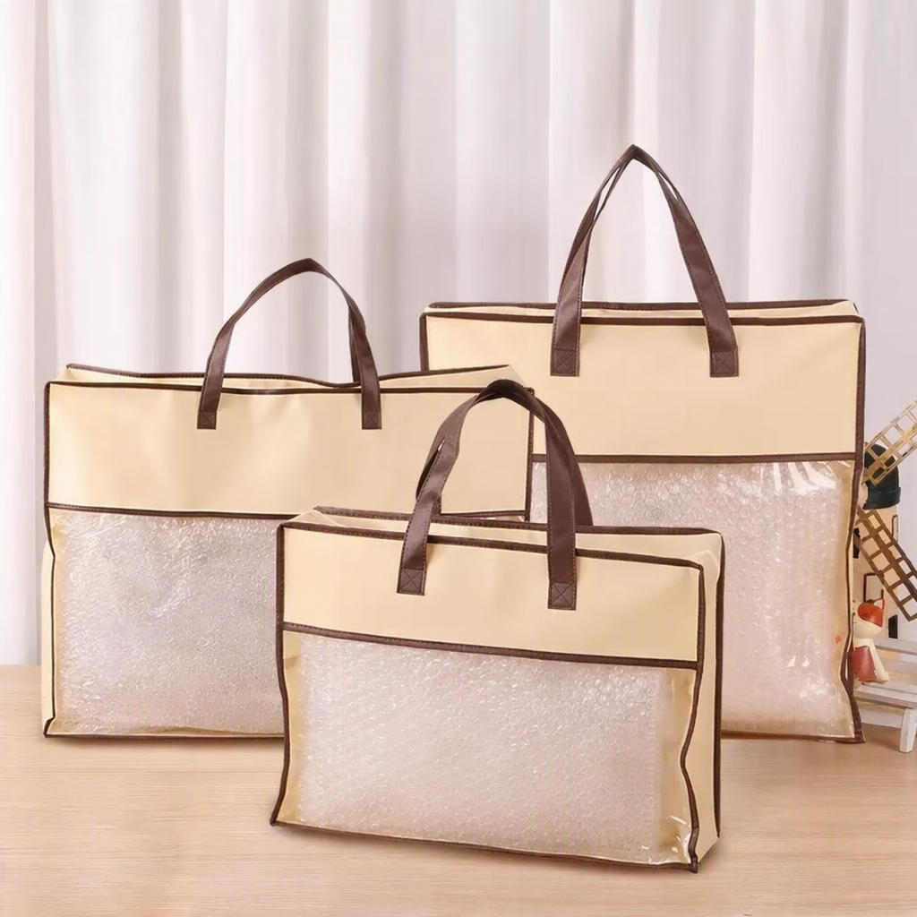 Non woven home textile zipper tote bag