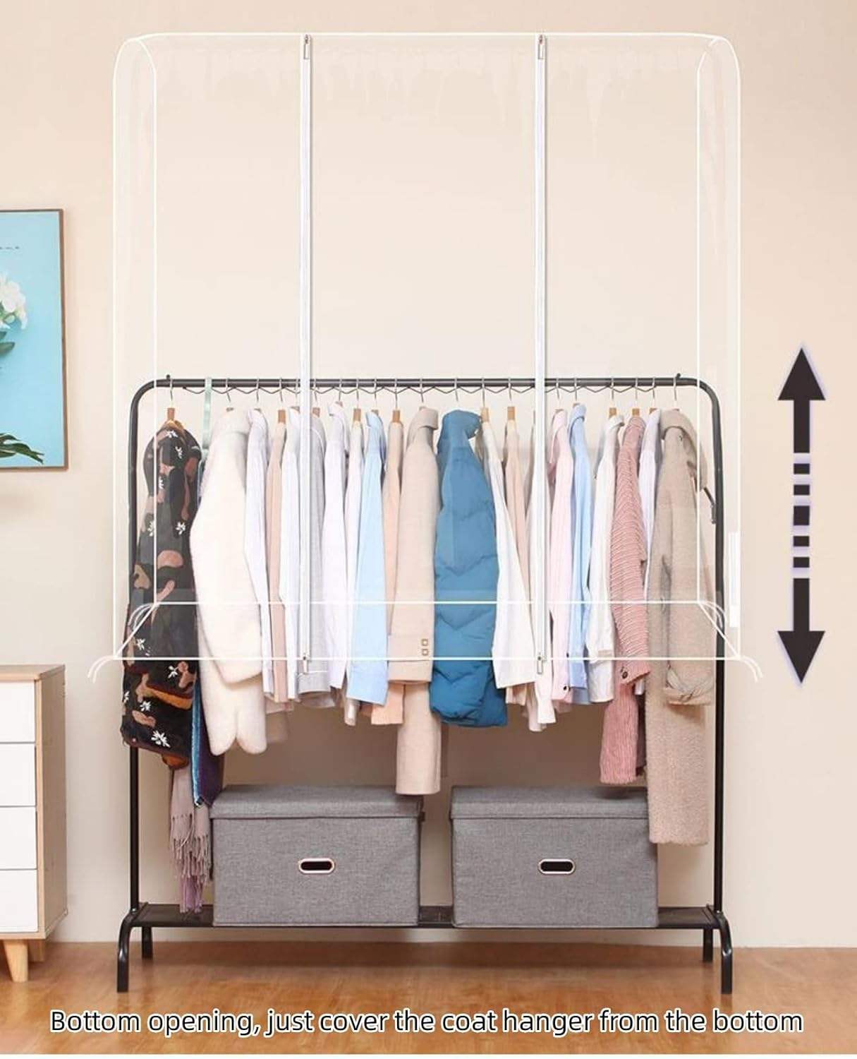 Transparent PEVA hanger cover - Image 3