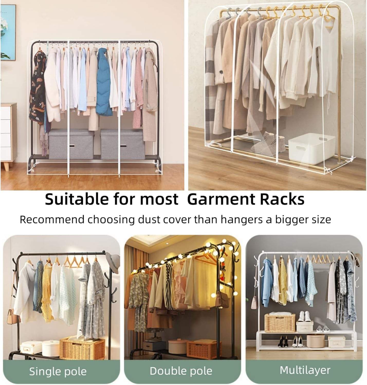 Transparent PEVA hanger cover - Image 2