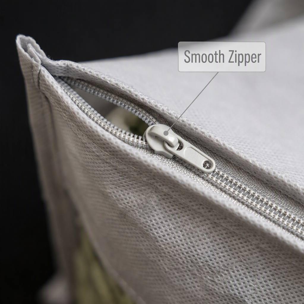 Non woven fabric+transparent PVC zipper tote bag - Image 3