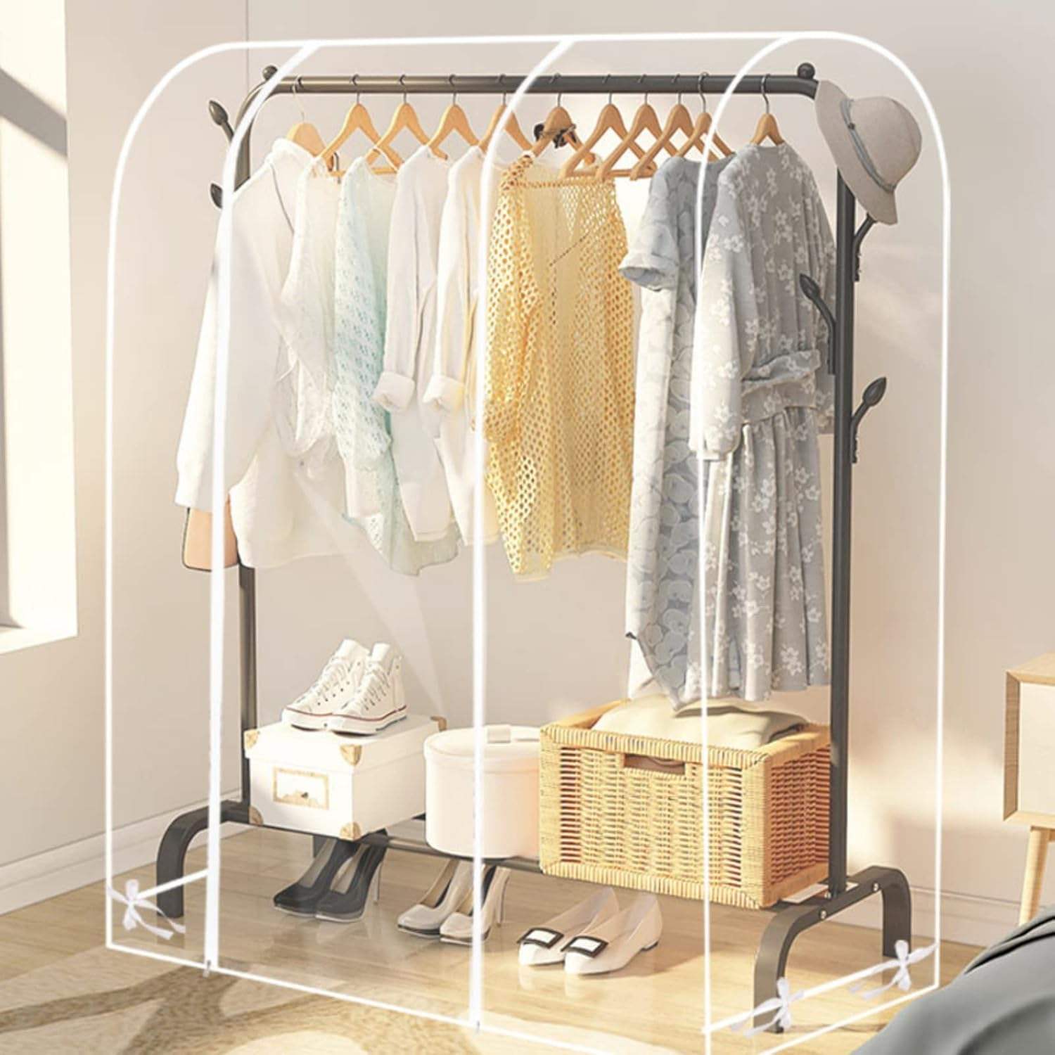 Transparent PEVA hanger cover