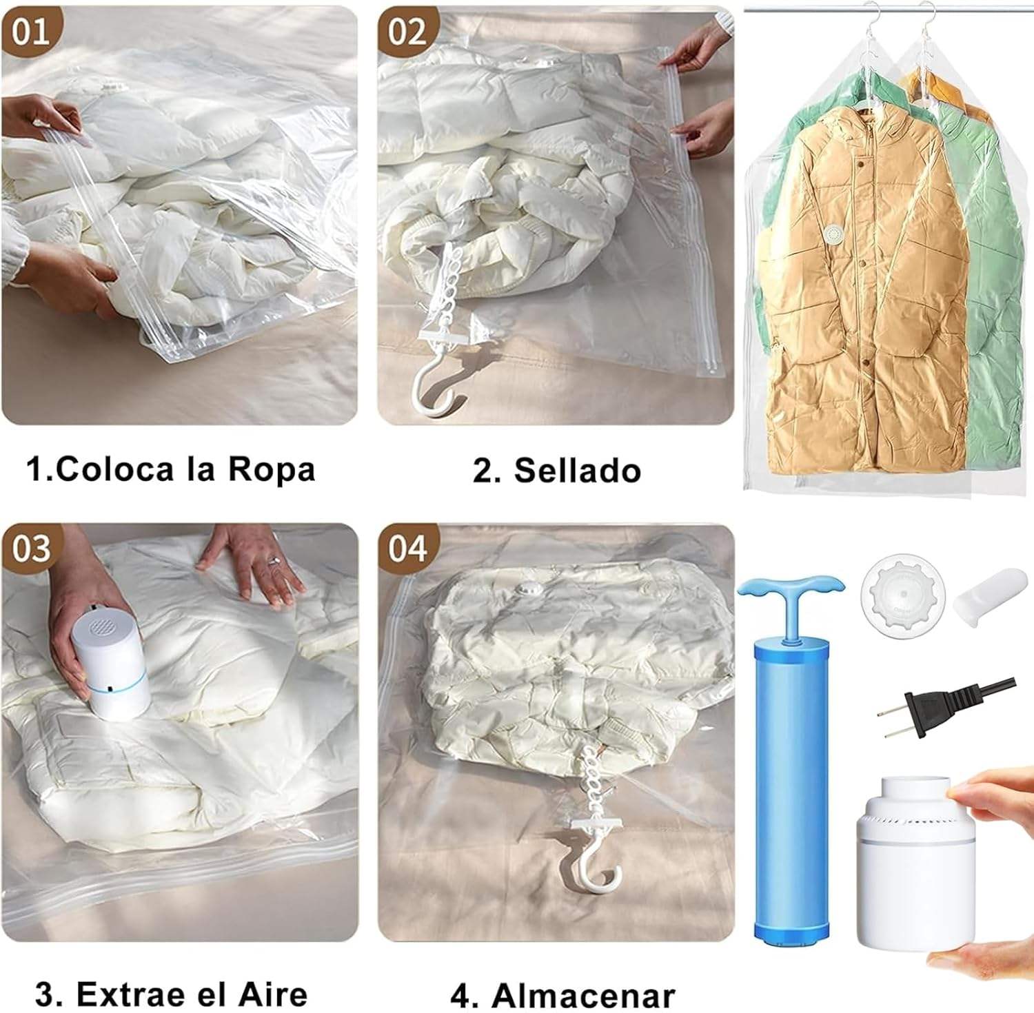 12-Pack Transparent Vacuum Bags - Image 6