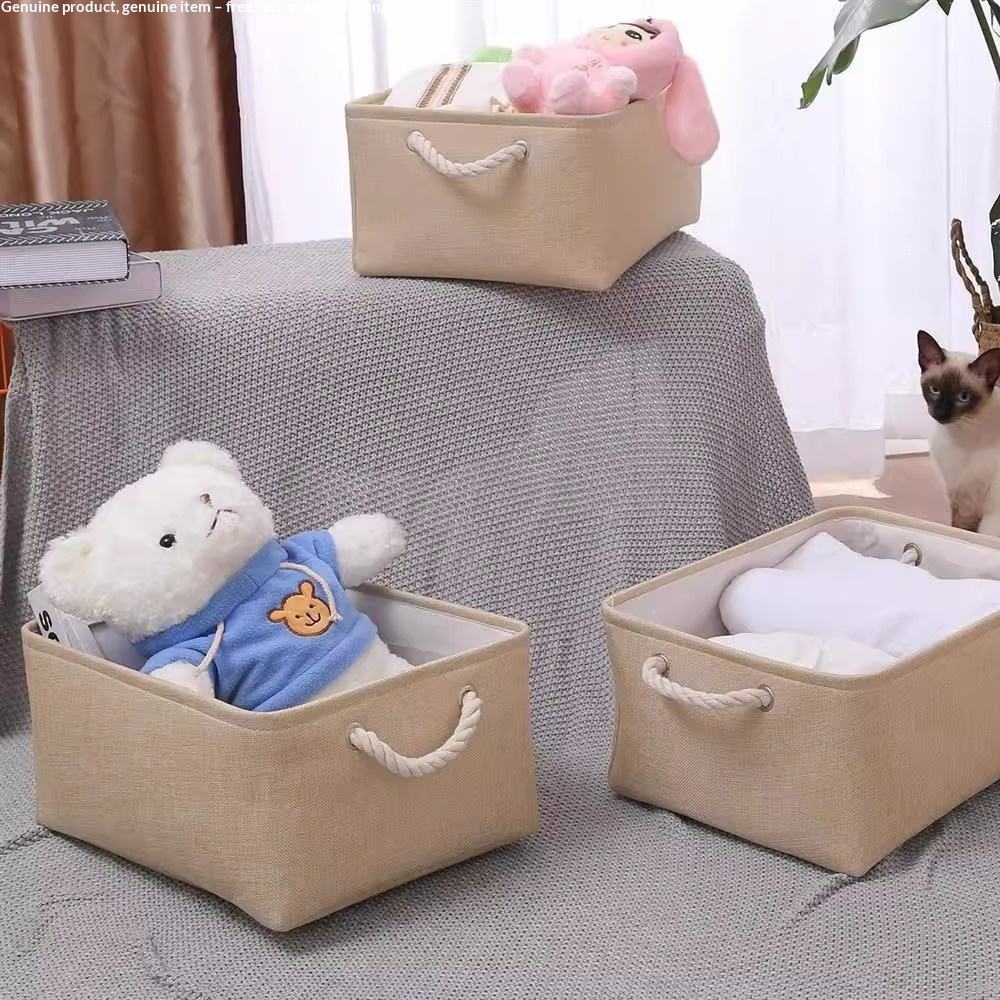 Foldable eco-friendly linen storage basket
