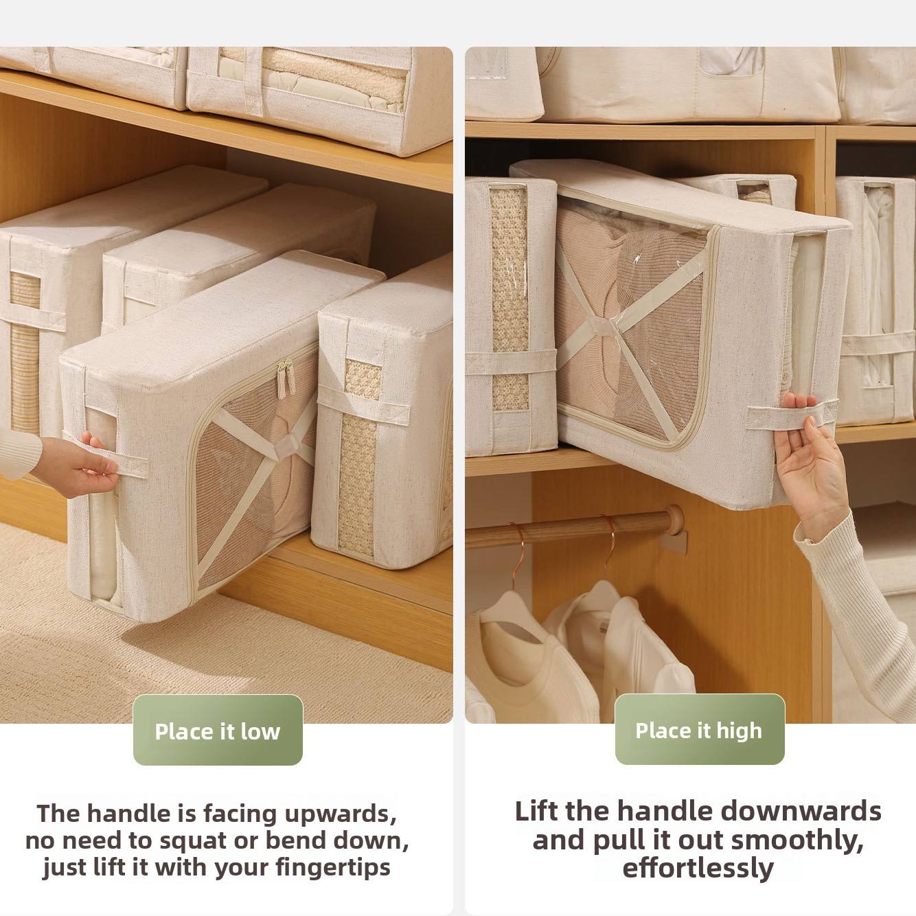 Japanese style waterproof folding narrow wardrobe storage box - Image 3
