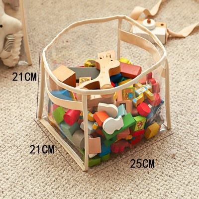Large capacity transparent PVC children's toy storage basket - Image 5