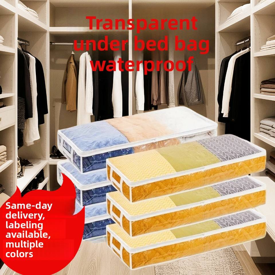 Transparent PVC folding thick bedside storage bag - Image 2
