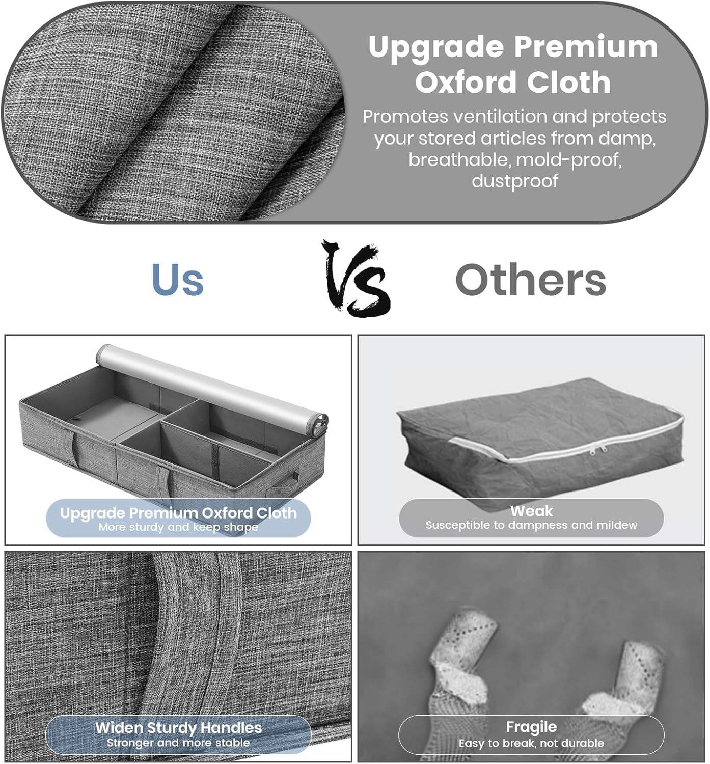 WOVTE 50L 2-piece foldable bed storage box - Image 2
