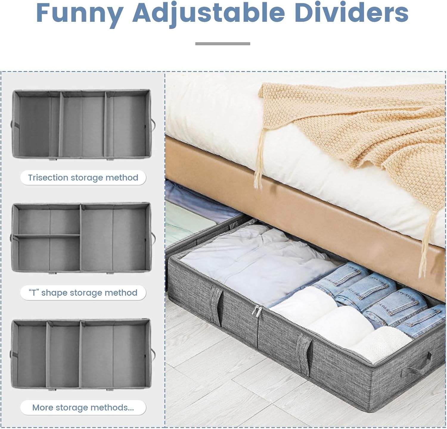 WOVTE 50L 2-piece foldable bed storage box - Image 4