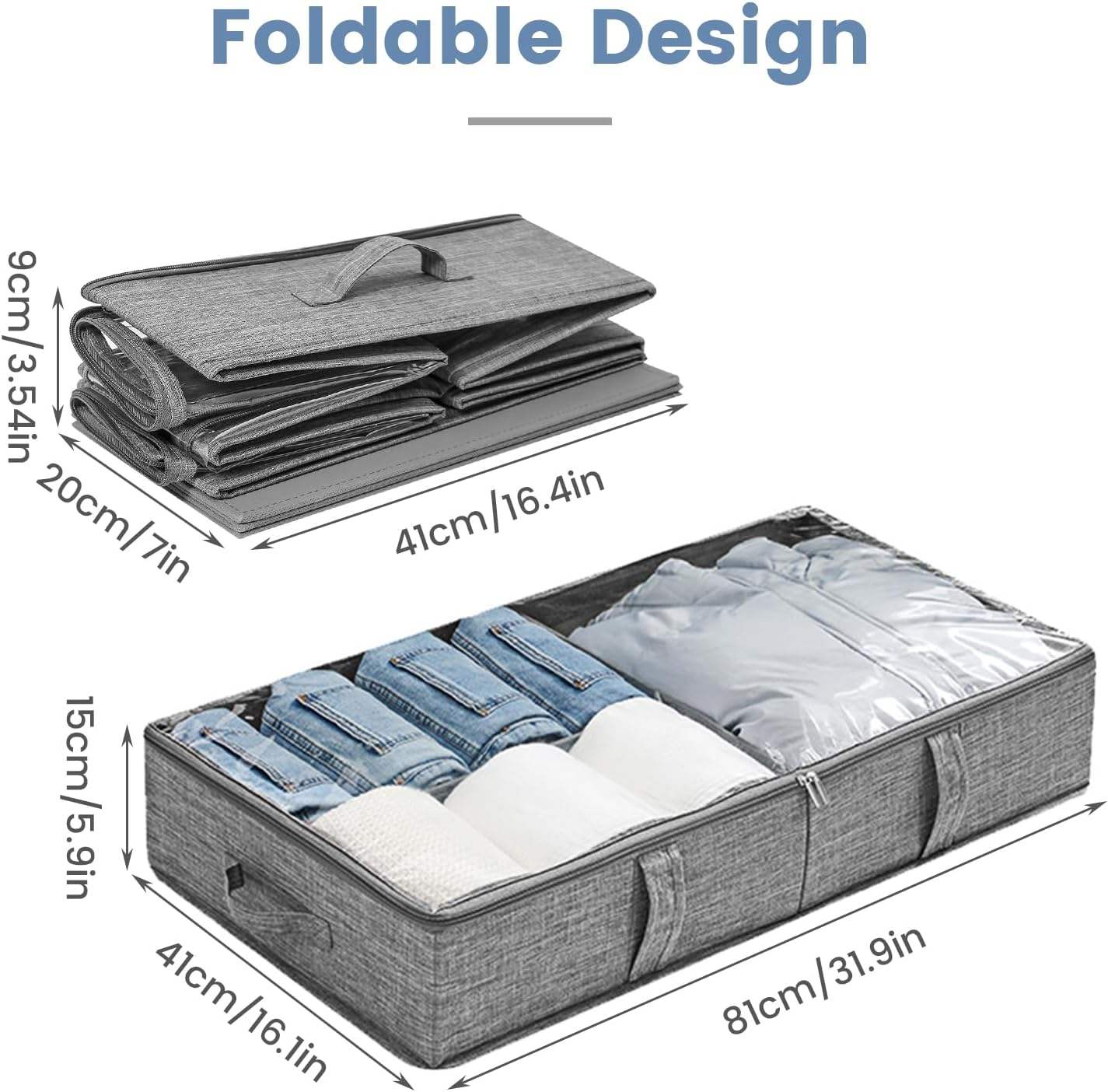WOVTE 50L 2-piece foldable bed storage box - Image 5