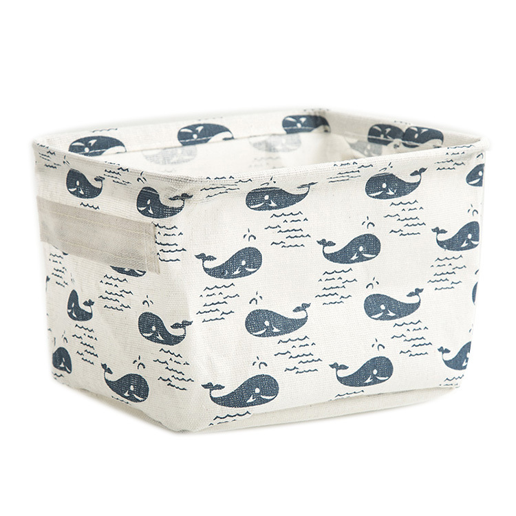 Zakka Cotton and Hemp Desktop Storage Box - Image 5